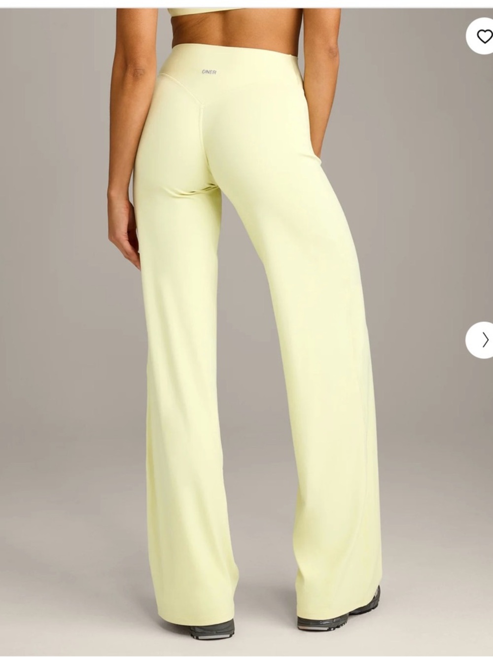 NWT Oner Active Straight Leg SoftMotion Pastel Yellow XS Short